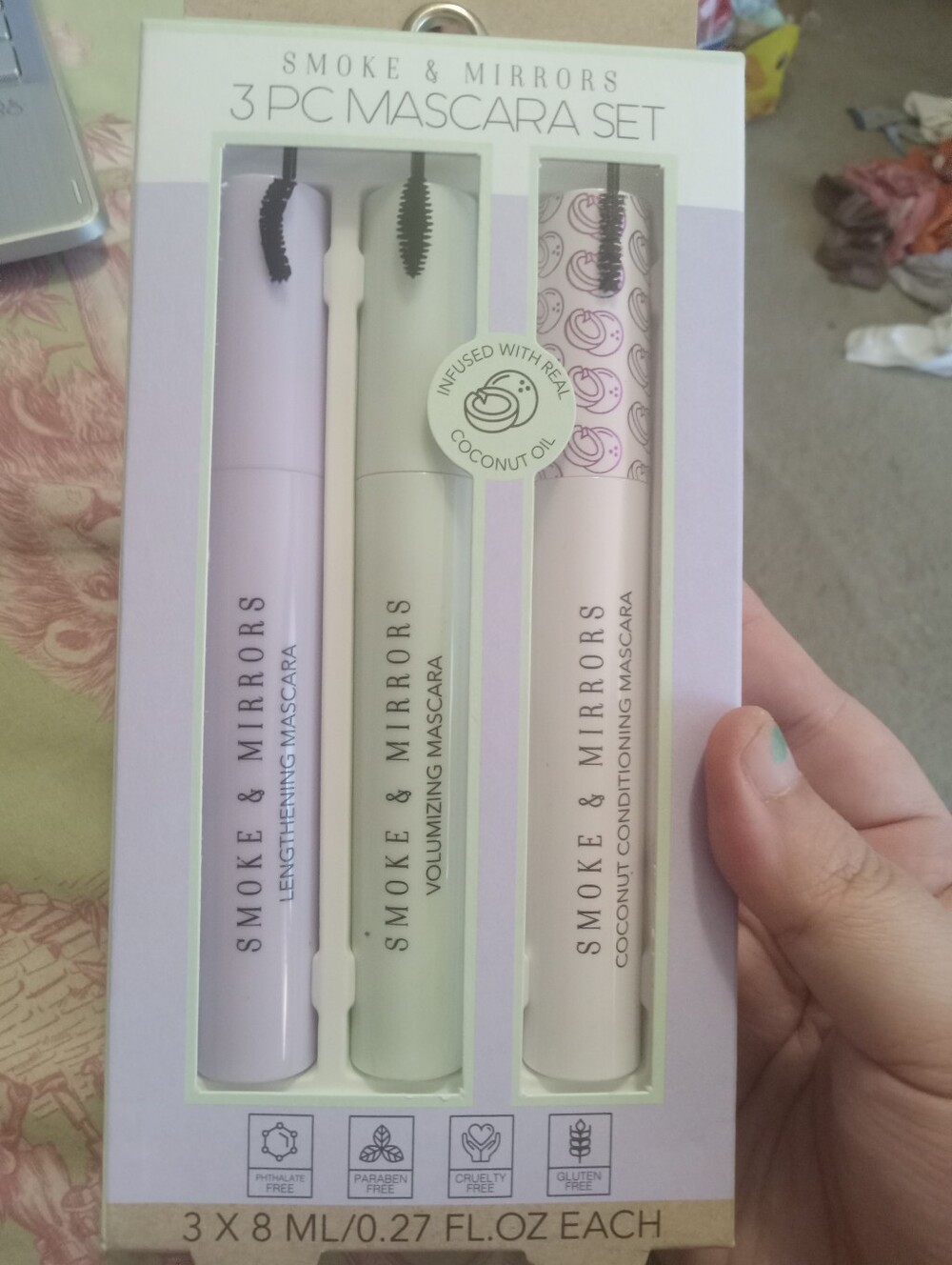 New In Box Smoke & Mirrors 3 Piece Mascara Set